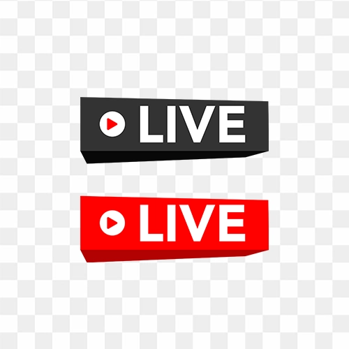 Live Button free transparent png